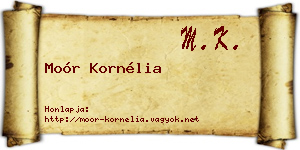 Moór Kornélia névjegykártya