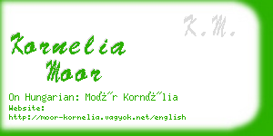 kornelia moor business card